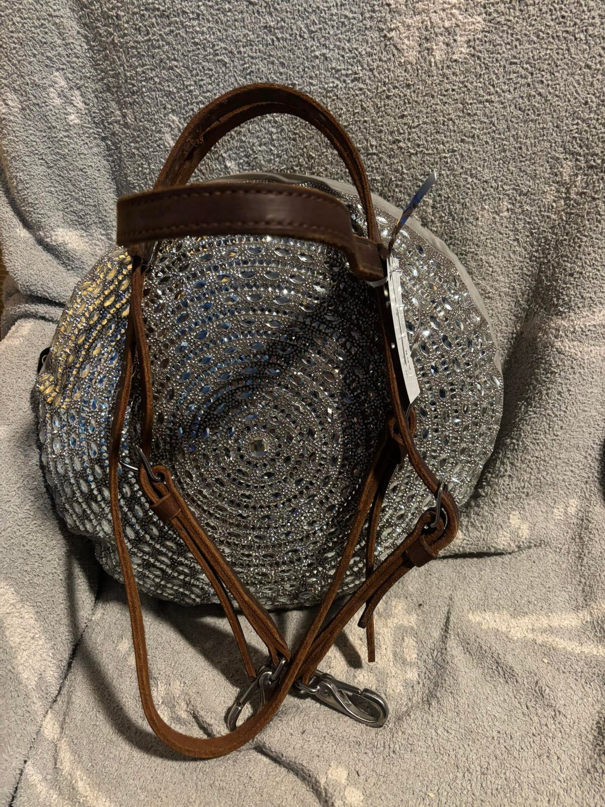 Dark Leather snap training bridle